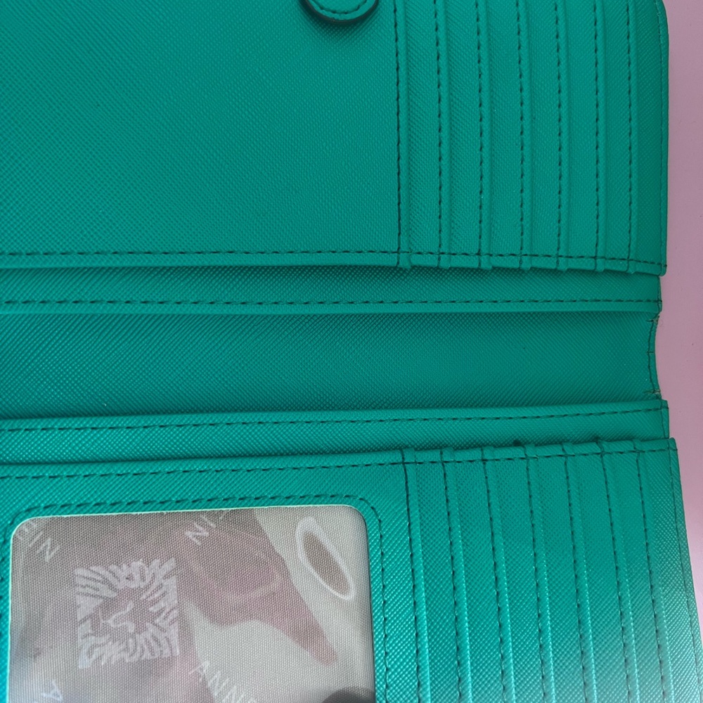 Gray Patterned Men's Wallet With Silver Accent - image 3